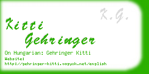 kitti gehringer business card